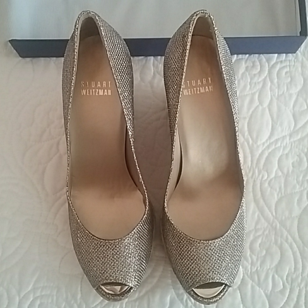 Stuart Weitzman Anna Platinum Noir